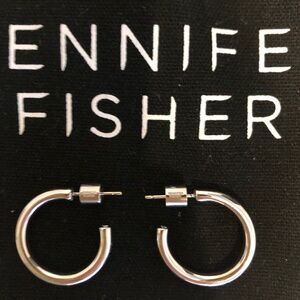 EUC Jennifer Fisher 1” Walk Huggies Silver